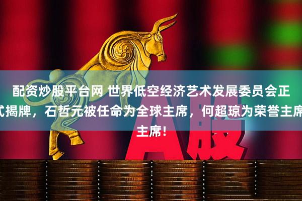 配资炒股平台网 世界低空经济艺术发展委员会正式揭牌，石哲元被任命为全球主席，何超琼为荣誉主席!
